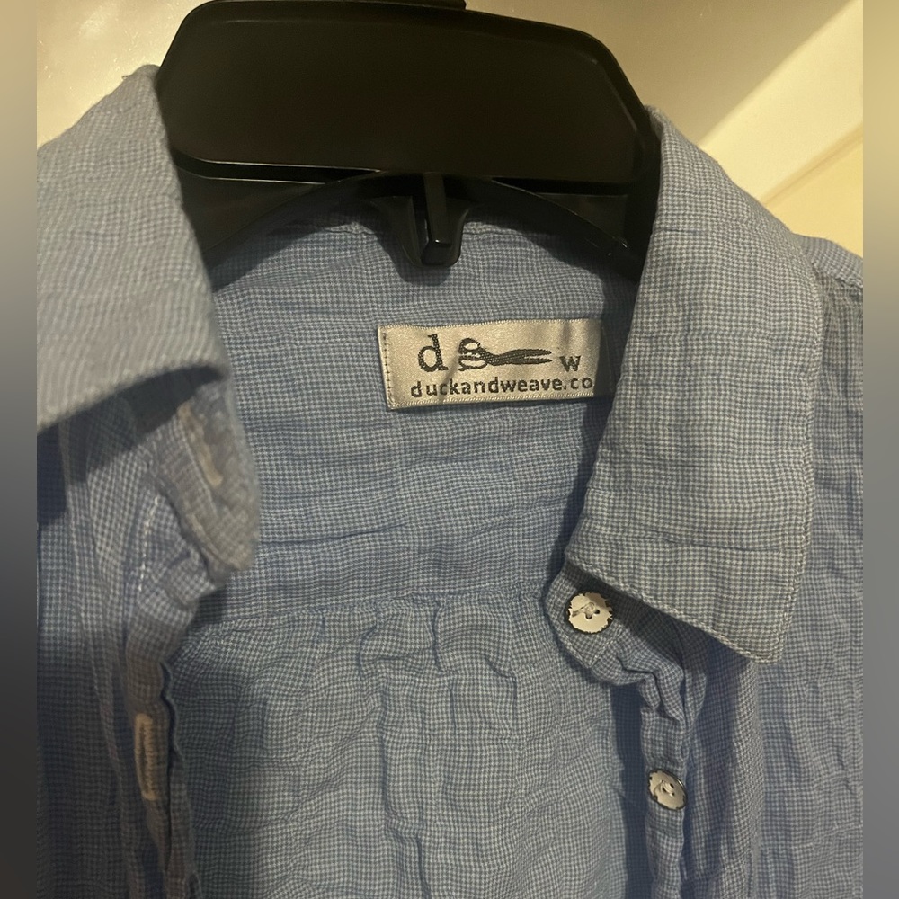 Blue and white pattern Duck and Weave Shirt
